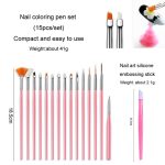 Nail Art Tools Set Nagelmalerei Stift Punktierstift Feilenstreifen Strass Schmetterling Pailletten Schmuck Set – Bild 3