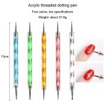 Nail Art Tools Set Nagelmalerei Stift Punktierstift Feilenstreifen Strass Schmetterling Pailletten Schmuck Set – Bild 4
