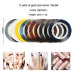 Nail Art Tools Set Nagelmalerei Stift Punktierstift Feilenstreifen Strass Schmetterling Pailletten Schmuck Set – Bild 9