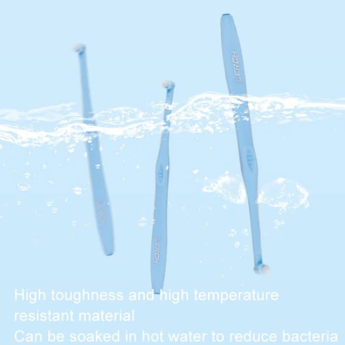 LERCH 2 in 1 spitze + abgerundete kieferorthopädische Zahnreinigungsbürste, Zahnspaltbürste für Haustiere – Bild 3