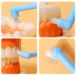 LERCH 2 in 1 spitze + abgerundete kieferorthopädische Zahnreinigungsbürste, Zahnspaltbürste für Haustiere – Bild 8