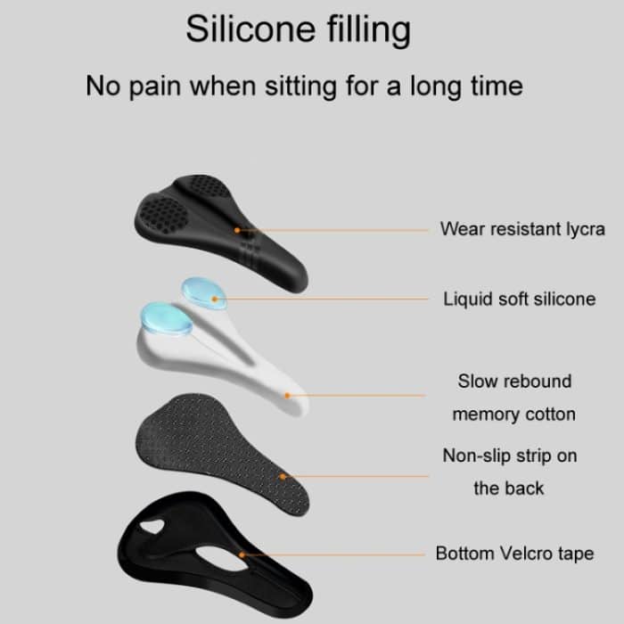 ESLNF Mountainbike Sattelbezug Radfahren Stoßdämpfende Sattelausrüstung, Round Logo, Honeycomb – Bild 7