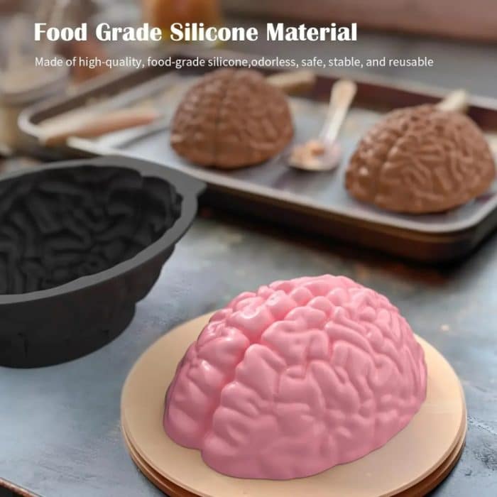 Halloween Gehirn Form Backen Silikon Form Schokolade Kuchen Behälter, Brain – Bild 5