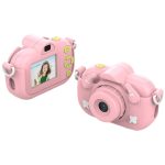 DC501 2,0-Zoll 4X Zoom HD Digitalkamera Mini Kinder Fotokamera, Pink, Blue, Yellow, Blue+32G, Yellow+32G