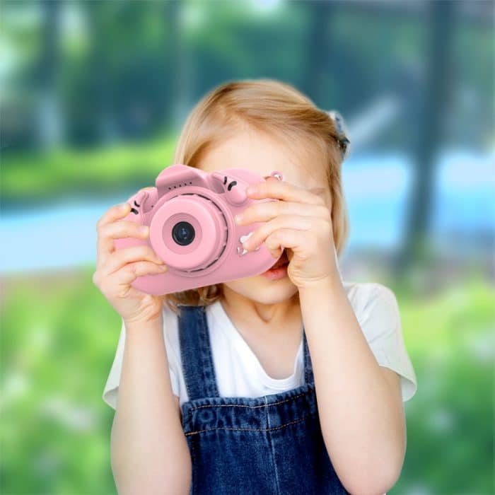 DC501 2,0-Zoll 4X Zoom HD Digitalkamera Mini Kinder Fotokamera, Pink, Blue, Yellow, Blue+32G, Yellow+32G – Bild 10