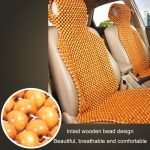 2 teile/satz Auto Holzperle Kissen Universal Auto Sitz Abdeckung Sommer Innen Versorgung – Bild 6