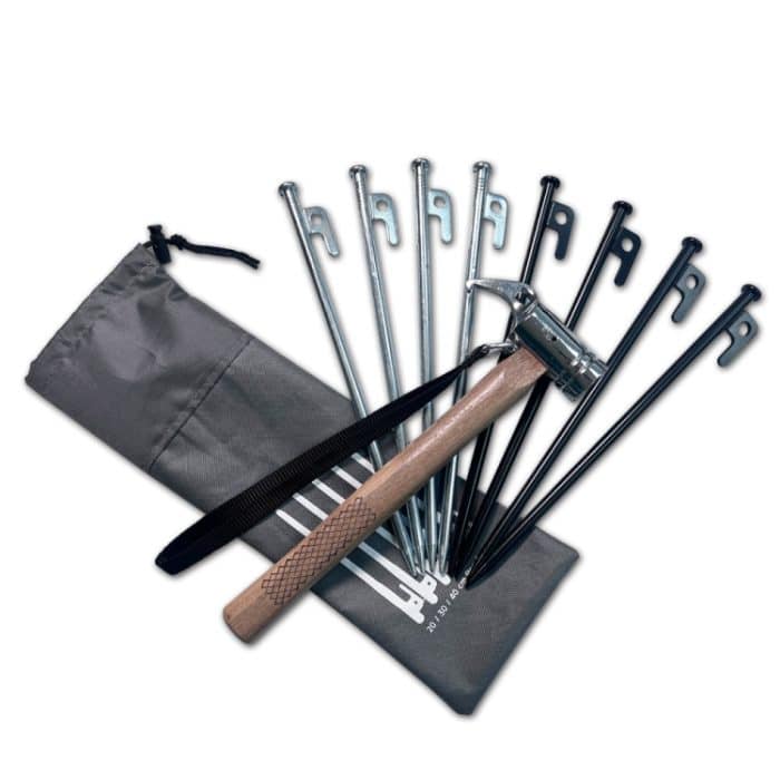 Boden Spike Lagerung Tasche Outdoor Camping Zubehör Tragbare Handheld Lagerung Tasche, S 20cm, M 30cm, L 40cm – Bild 4