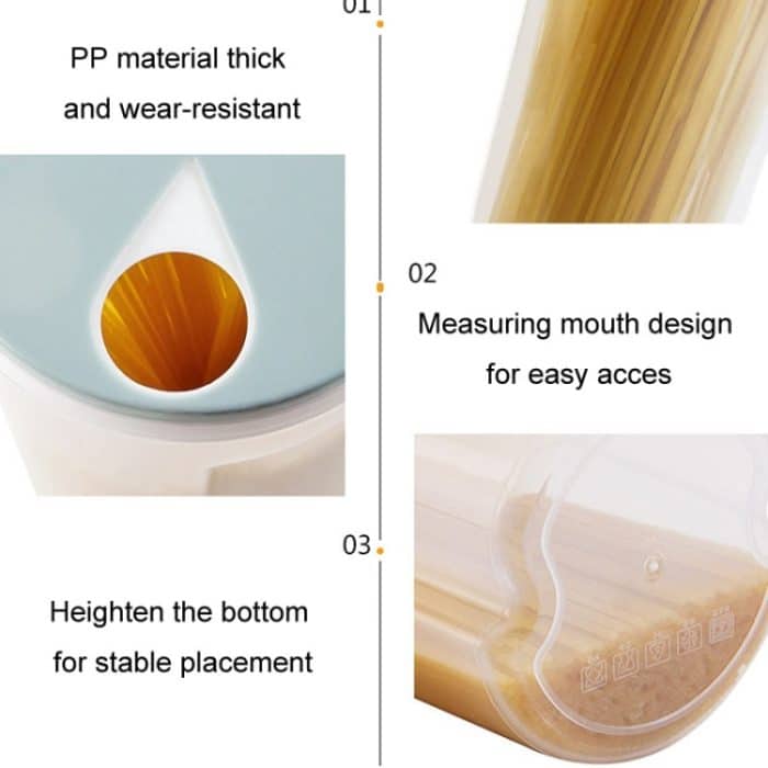 Küche Getreide Lagerung Jar Nudel Lagerung Box Kunststoff Getreide Lagerung Kanister – Bild 6