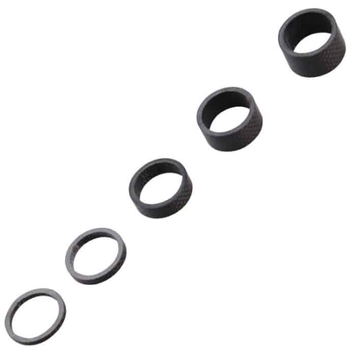 Fahrrad Carbon Fiber Dichtung Gabel Schüssel Set Lenker Pad 3/5/10/15/20mm, 5pcs /Set – Bild 5