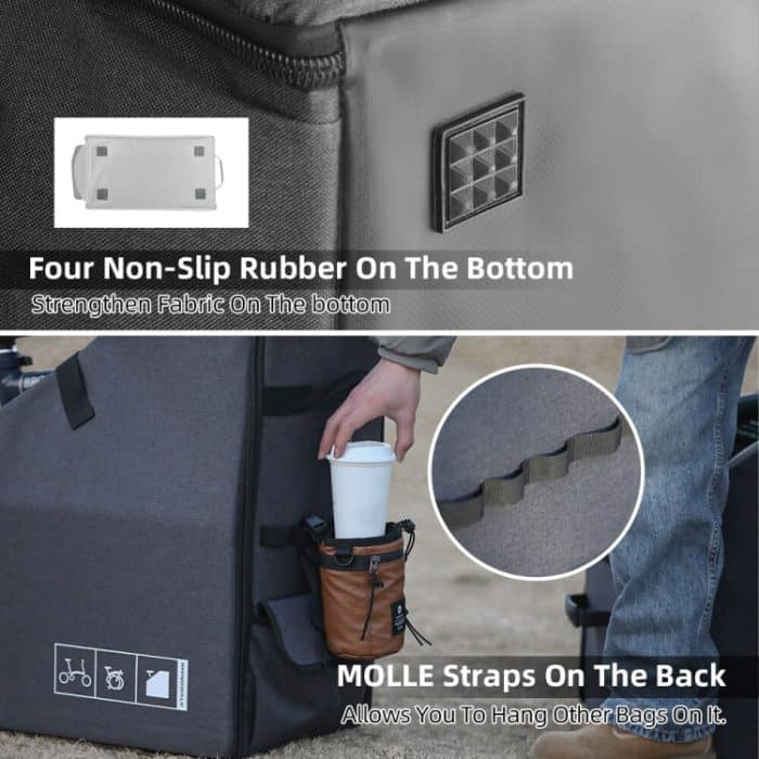 Rhinowalk RK70 Für Brompton 14-zoll Klapp Fahrrad Lagerung Box Auto Kofferraum Tasche, RK70 – Bild 9