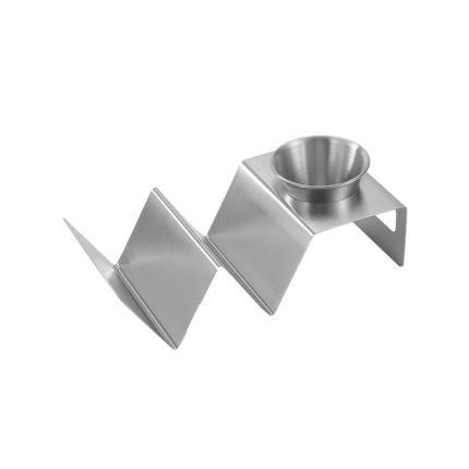 Edelstahl Taco Pfannkuchen Rack Turm W-förmigen Pfannkuchen Rack Mit Tasse, 2 Grids, 3 Grids
