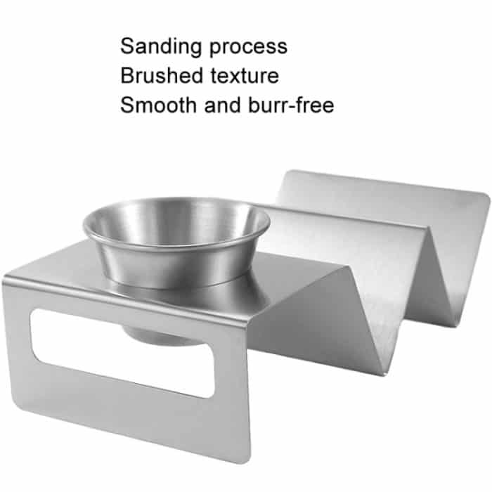 Edelstahl Taco Pfannkuchen Rack Turm W-förmigen Pfannkuchen Rack Mit Tasse, 2 Grids, 3 Grids – Bild 4