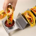 Edelstahl Taco Pfannkuchen Rack Turm W-förmigen Pfannkuchen Rack Mit Tasse, 2 Grids, 3 Grids – Bild 7