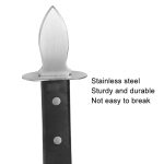 Austern-Jakobsmuschel-Werkzeug aus Edelstahl zum Öffnen von Küchenschalen, Knife+Wooden Stand – Bild 4