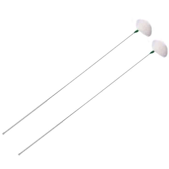 TBD06050437.jpg 2 stücke Medium Köpfe Silber Nadel Gans Quill Stick Ohr Picking Werkzeug – Bild 1