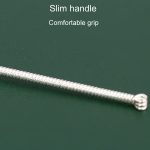 2 stücke Medium Köpfe Silber Nadel Gans Quill Stick Ohr Picking Werkzeug – Bild 4