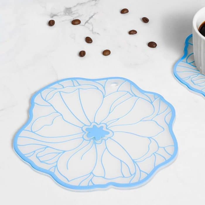 Einfache Wärmeisolierung, Verbrühungsschutz, rutschfest, ölbeständig, leicht zu reinigender Schüssel-Untersetzer., 19cm, 15cm – Bild 1