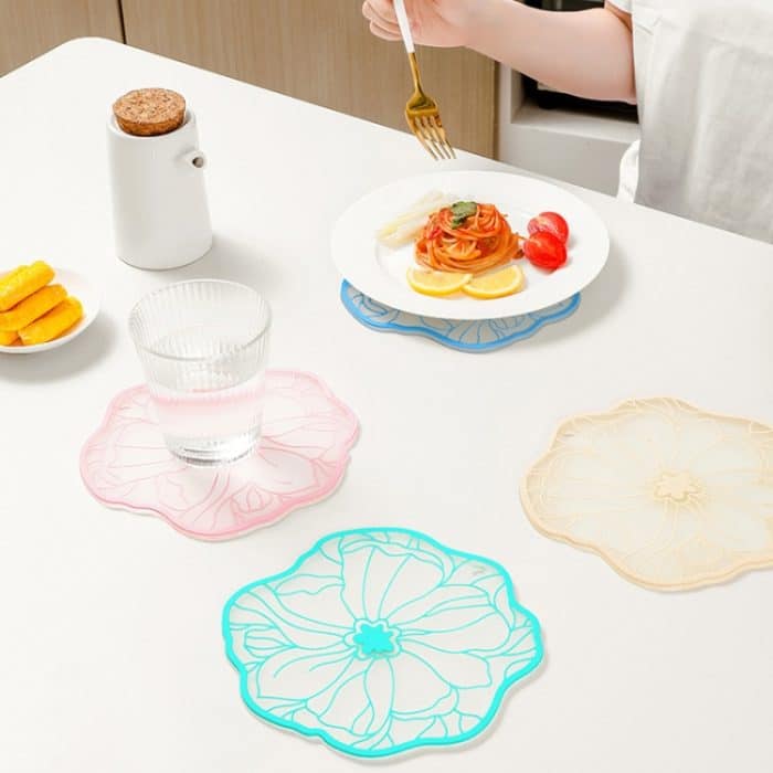 Einfache Wärmeisolierung, Verbrühungsschutz, rutschfest, ölbeständig, leicht zu reinigender Schüssel-Untersetzer., 19cm, 15cm – Bild 2