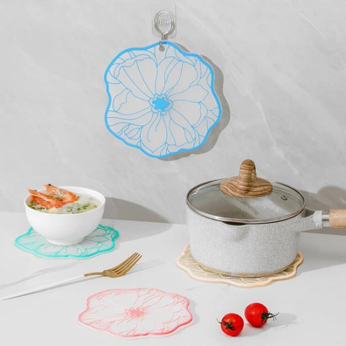 Einfache Wärmeisolierung, Verbrühungsschutz, rutschfest, ölbeständig, leicht zu reinigender Schüssel-Untersetzer., 19cm, 15cm – Bild 11