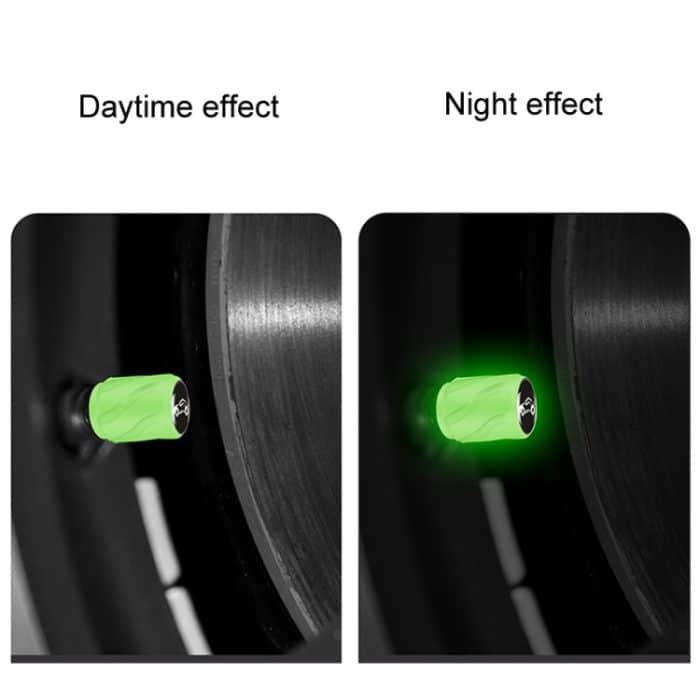 4 teile/satz Leuchtende Auto Motorrad Reifen Modifizierte Ventil Kappe, Yellow Red Skull, Yellow Sports Car, Blue White Skull, Blue Black Flag, Blue Red Skull, Blue Sports Car, Green White Skull, Green Black Flag, Green Red Skull, Green Sports Car – Bild 4