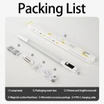 Wiederaufladbares LED-Nachtlicht mit Bewegungsmelder unter dem Schrank mit digitaler Anzeige, 1200mAH, 2000mAH – Bild 14
