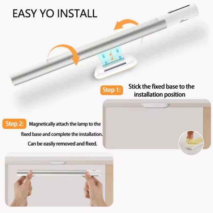 Wiederaufladbares LED-Nachtlicht mit Bewegungsmelder unter dem Schrank mit digitaler Anzeige, 1200mAH, 2000mAH – Bild 6