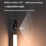 Wiederaufladbares LED-Nachtlicht mit Bewegungsmelder unter dem Schrank mit digitaler Anzeige, 1200mAH, 2000mAH – Bild 8