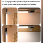 Wiederaufladbares LED-Nachtlicht mit Bewegungsmelder unter dem Schrank mit digitaler Anzeige, 1200mAH, 2000mAH – Bild 9