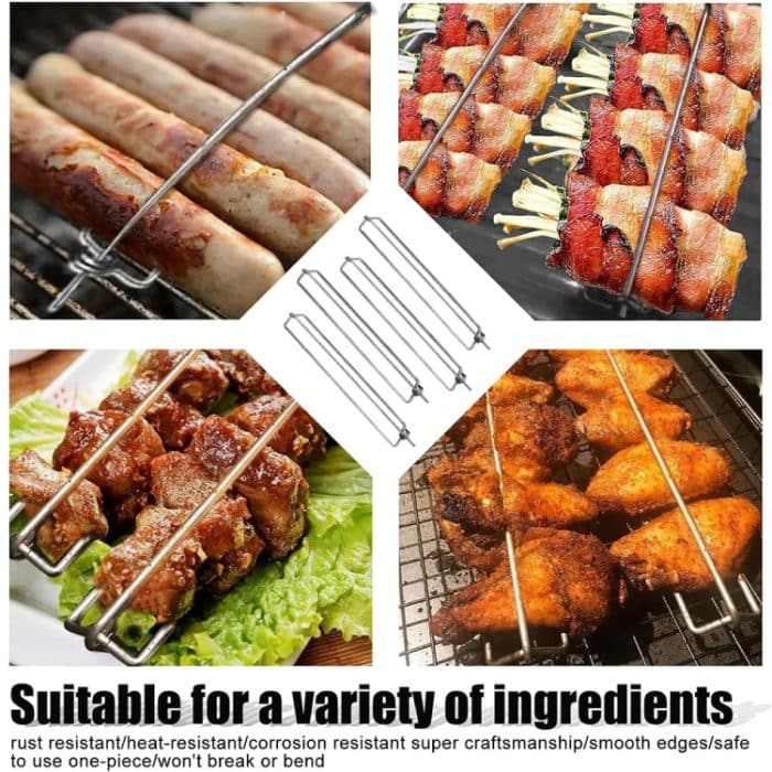 304 Edelstahl Outdoor Grill Huhn Flügel Gabel Grill BBQ Grill Werkzeuge, 1pcs – Bild 5