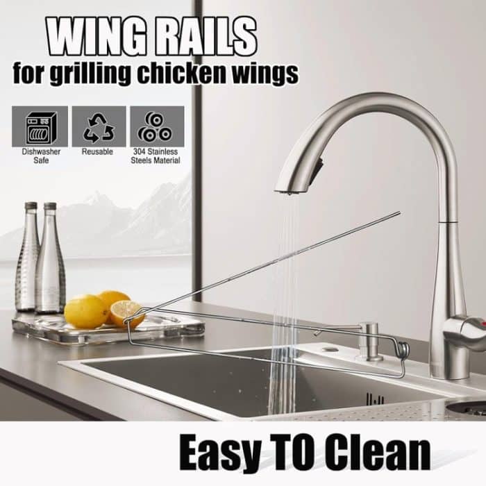 304 Edelstahl Outdoor Grill Huhn Flügel Gabel Grill BBQ Grill Werkzeuge, 1pcs – Bild 7