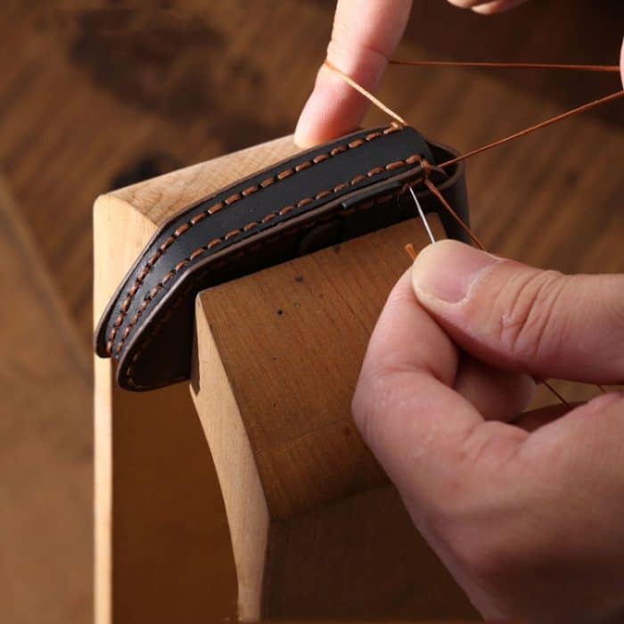 Für koreanische Hyundai Hallmo Auto handgefertigte Schlüsseltasche, 5 Keys Brown, 5 Keys Blue, 5 Keys Black, 7 Keys Brown, 7 Keys Blue, 7 Keys Black – Bild 3