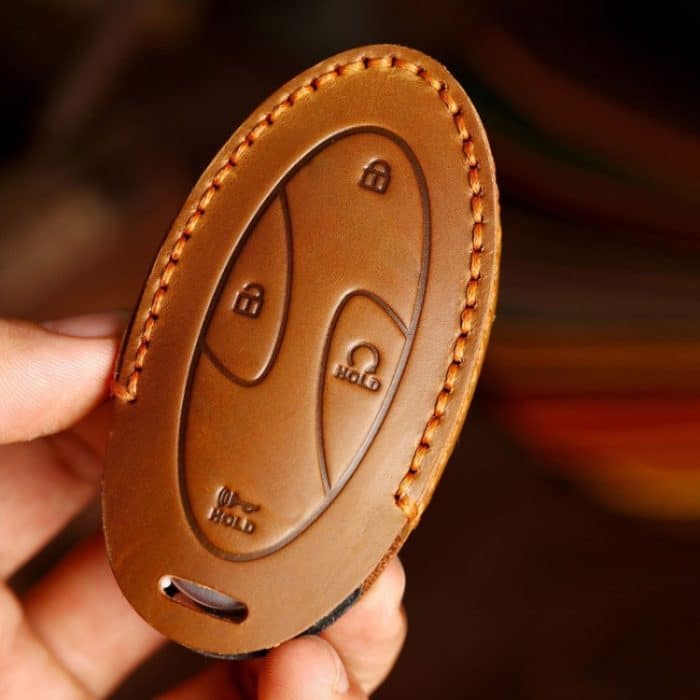 Für koreanische Hyundai Hallmo Auto handgefertigte Schlüsseltasche, 5 Keys Brown, 5 Keys Blue, 5 Keys Black, 7 Keys Brown, 7 Keys Blue, 7 Keys Black – Bild 6