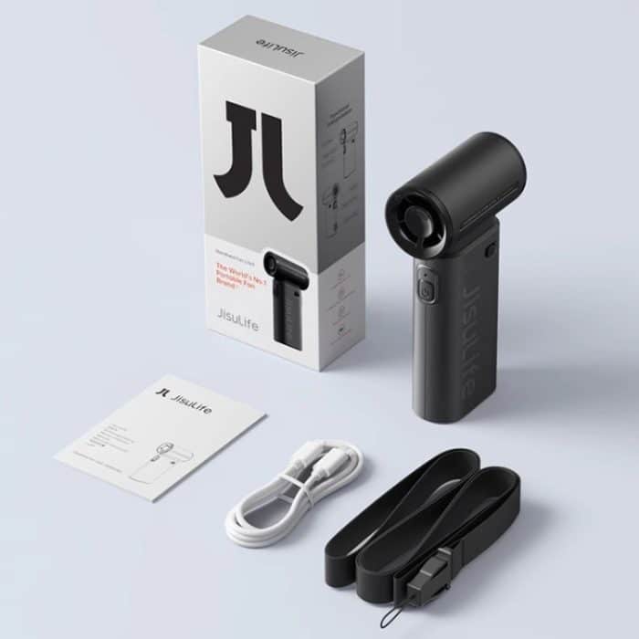 JisuLife Hochgeschwindigkeits-Handventilator, kleiner tragbarer Mini-Ventilator, wiederaufladbar über USB, elektrischer Ventilator zur Desktop-Kühlung, 3600mAh, 5000mAh – Bild 12