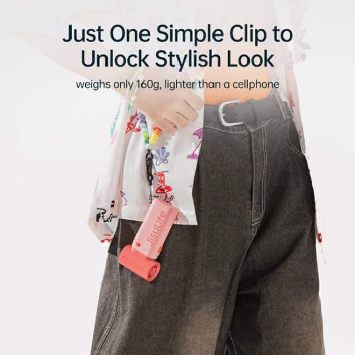 JisuLife Hochgeschwindigkeits-Handventilator, kleiner tragbarer Mini-Ventilator, wiederaufladbar über USB, elektrischer Ventilator zur Desktop-Kühlung, 3600mAh, 5000mAh – Bild 9