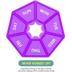 2 Stück tragbare transparente feuchtigkeitsbeständige wöchentliche Pillenaufbewahrungsbox mit 7 Fächern – Bild 6