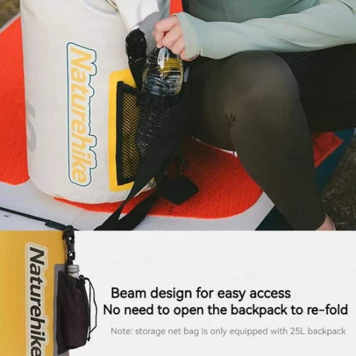 Naturehike Rafting Wasserdichte Tasche Trocken Nass Separaten Schulter Tasche, 25L Yellow, 10L Green, 25L Green – Bild 4