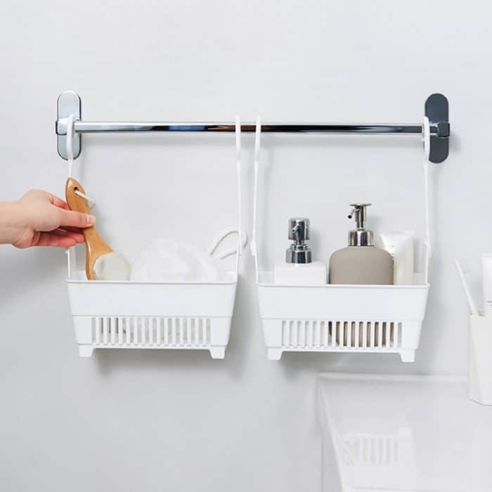 Haushalt Badezimmer Hängen Entwässerung Aufhänger Küche Multifunktionale Stapelbar Korb – Bild 2