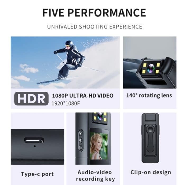 Tragbare Outdoor-Sport-Recorder-Kamera mit hochauflösender Nachtsicht – Bild 6