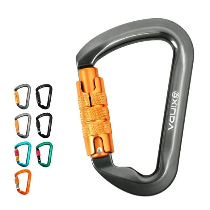 XINDA XD-8128 Outdoor-Klettern Lasttragende Karabiner-Überlebenskits, Automatic-Gray, Automatic-Black, Threaded-Gray, Threaded-Black, Threaded-Orange – Bild 2