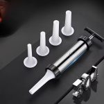 Wurstfüller aus Edelstahl, handbetriebener Fleischwurstmacher, With 4pcs Nozzle – Bild 2