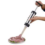 Wurstfüller aus Edelstahl, handbetriebener Fleischwurstmacher, With 4pcs Nozzle – Bild 4