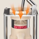 Hebelpresse Wurstmaschine Vertikal Schnelles manuelles Wurstfüllwerkzeug, With 5 Nozzles – Bild 7