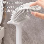 An der Wand montiertes Toilettenbürsten- und Halterset, geruchloses Design mit Deckel, Badezimmer-Reinigungsset – Bild 4