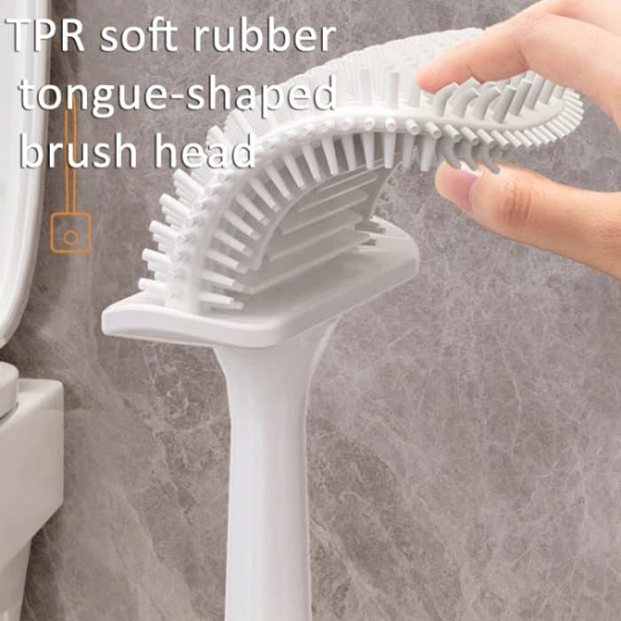 An der Wand montiertes Toilettenbürsten- und Halterset, geruchloses Design mit Deckel, Badezimmer-Reinigungsset – Bild 4