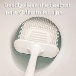 An der Wand montiertes Toilettenbürsten- und Halterset, geruchloses Design mit Deckel, Badezimmer-Reinigungsset – Bild 6