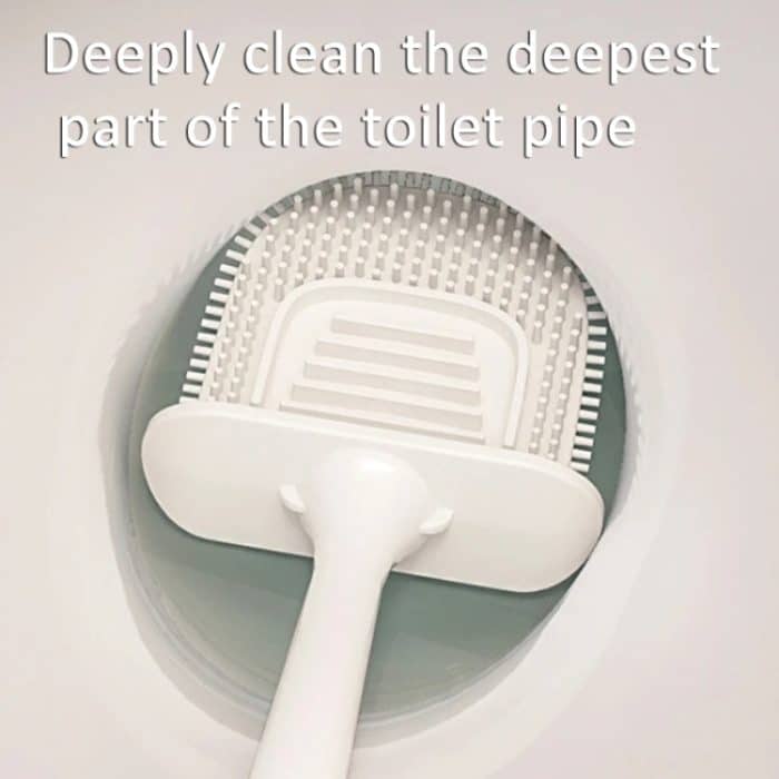 An der Wand montiertes Toilettenbürsten- und Halterset, geruchloses Design mit Deckel, Badezimmer-Reinigungsset – Bild 6