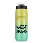 WEST BIKING 750ML Fahrrad Wasserflasche Tragbare Outdoor Radfahren Wasser Tasse, Yellow Green Gradient, Black Green Gradient, Black Red Gradient, Orange Purple Gradient, White Blue Gradient
