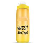 WEST BIKING 750ML Fahrrad Wasserflasche Tragbare Outdoor Radfahren Wasser Tasse, Bright Yellow
