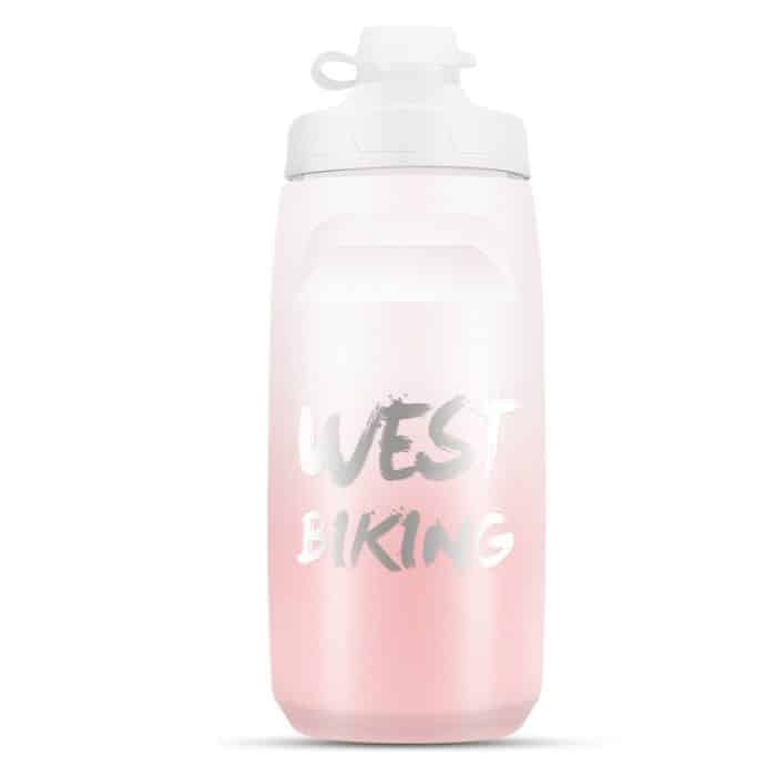 WEST BIKING 620ML Fahrrad Wasserflasche Tragbare Outdoor Radfahren Wasserbecher, White Pink Gradient, Black Gray Gradient, Blue Gradient, Dark Green Gradient, Green Pink Gradient – Bild 1