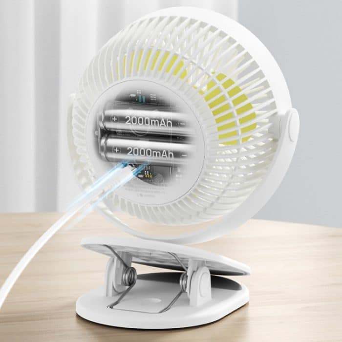 JisuLife FA29A Clip-Desktop-Mini-Ventilator, tragbarer, wiederaufladbarer USB-Ventilator – Bild 10